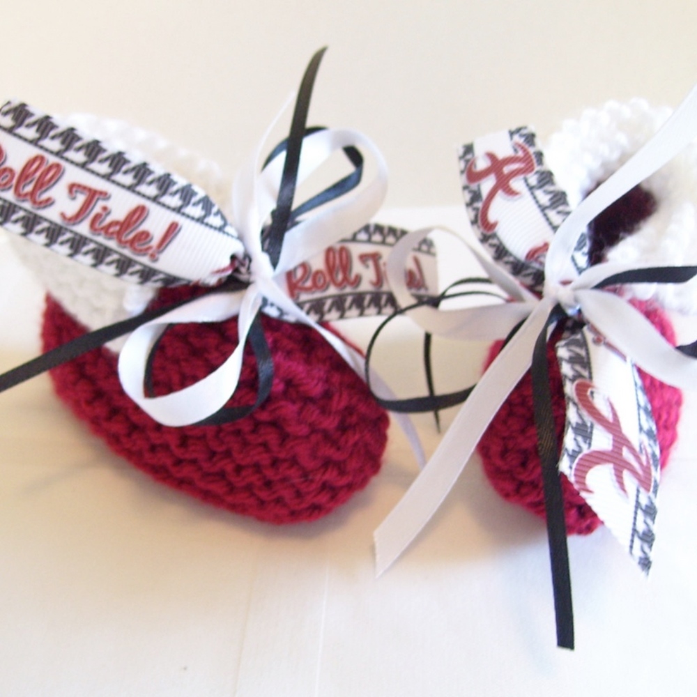 University Of Alabama CRIMSON TIDE Baby Booties *NEW*